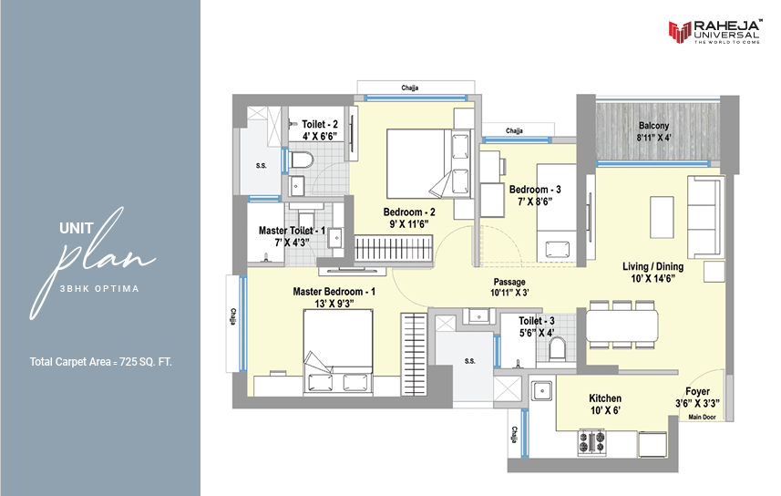 2 BHK Plan